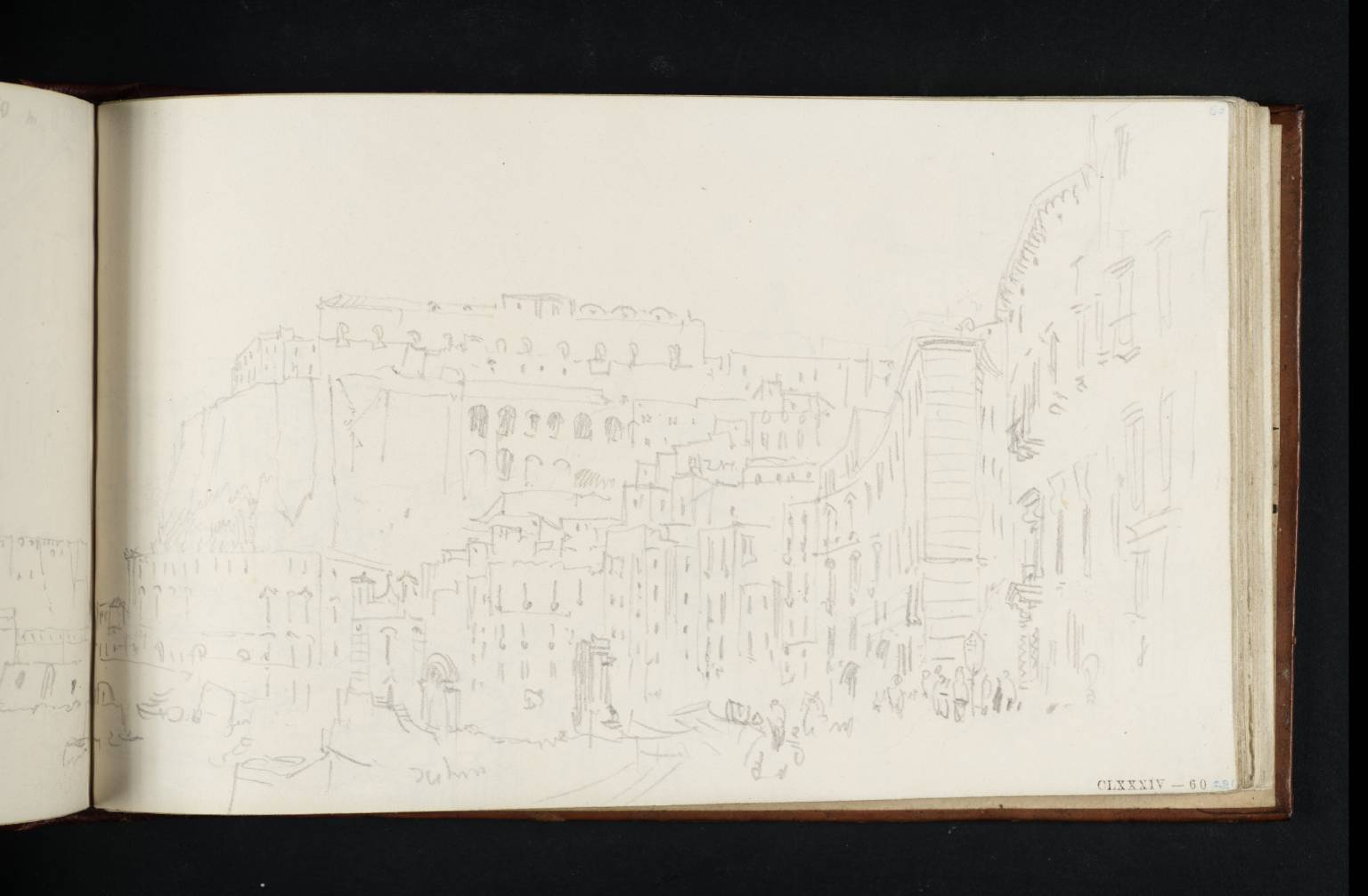 Part of a View of the Waterfront of Santa Lucia, Naples, with the Castel dell’Ovo