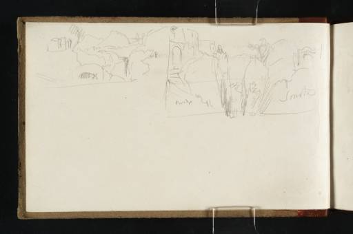 Joseph Mallord William Turner, ‘Two Small Landscape Sketches, Including One of a Gorge at Sorrento’ 1819