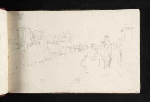 Joseph Mallord William Turner, ‘Via dei Sepolcri, Pompeii, Looking towards the Porta Ercolano’ 1819