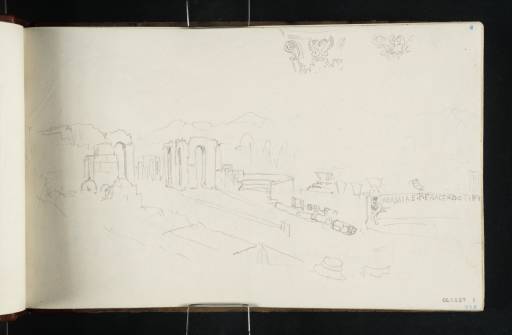 Joseph Mallord William Turner, ‘View of the Porta Ercolano, Pompeii, with the Schola Tomb of Mamia on the Via dei Sepolcri’ 1819