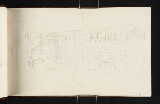 Joseph Mallord William Turner, ‘Three Views of Pompeii, Including a Shop near the House of A. Cossius Libanus and the Interior of a Shop near the House of Pansa’ 1819