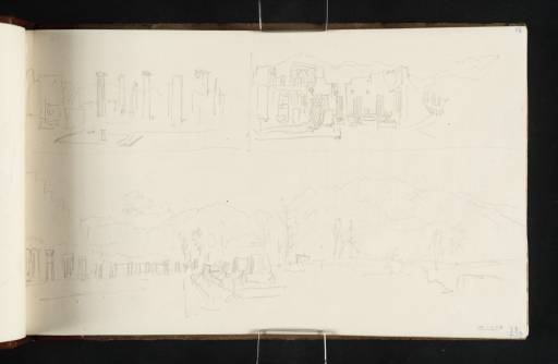 Joseph Mallord William Turner, ‘Three Sketches of the Ruins of Pompeii, Including the Two Views of the Triangular Forum’ 1819