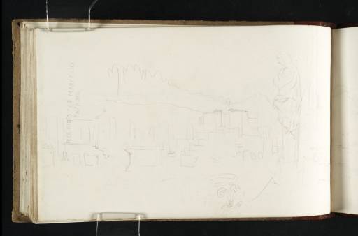 Joseph Mallord William Turner, ‘Temple of Apollo, Pompeii; and Study of a Pedestal in the Triangular Forum’ 1819