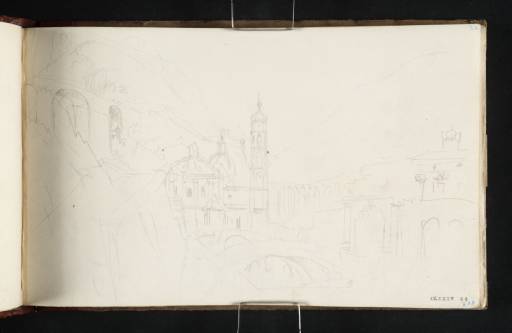 Joseph Mallord William Turner, ‘Molina with the Ponte del Diavolo and the ?Church of the Madonna delle Neve’ 1819