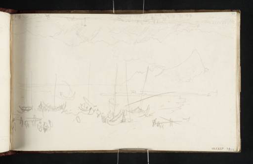Joseph Mallord William Turner, ‘View of the Bay and Habour of Salerno; and ?View of the Lattari Mountains from Castellammare di Stabia’ 1819