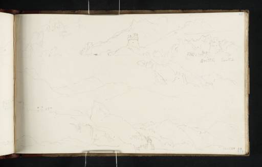 Joseph Mallord William Turner, ‘Sketches of the Amalfi Coast from the Sea, including Cetara, and Part of a View of Salerno’ 1819