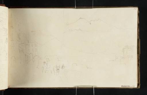 Joseph Mallord William Turner, ‘Two Sketches of Vesuvius; Including a View from the Waterfront between Pizzofalcone and Castel dell'Ovo, Naples’ 1819