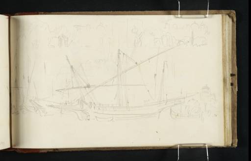 Joseph Mallord William Turner, ‘A Felucca in the Harbour at Naples; and Two Views of ?Ariccia’ 1819