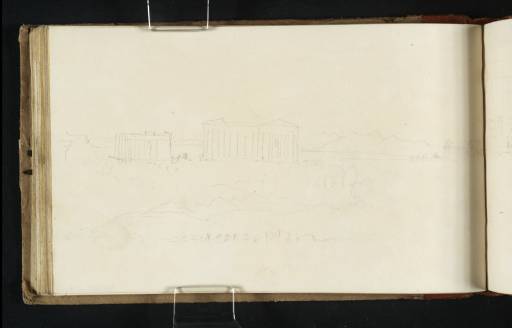 Joseph Mallord William Turner, ‘The Temples at Paestum, with a Distant View of the Mountains’ 1819