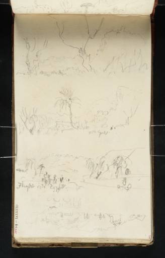Joseph Mallord William Turner, ‘?Sketches in the Bay of Salerno; and a Composition Idea for a Picture of the 'Flight into Egypt'’ 1819