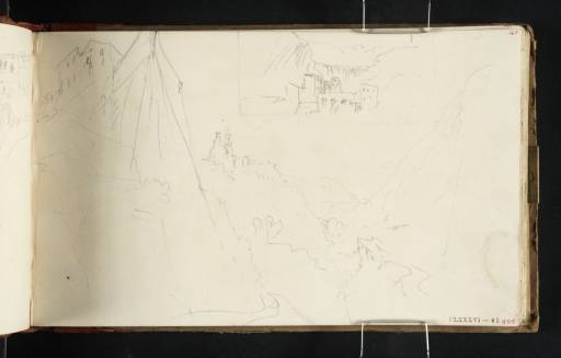 Joseph Mallord William Turner, ‘Vietri sul Mare Seen from Molina; and the Ponte del Diavolo, Molina’ 1819