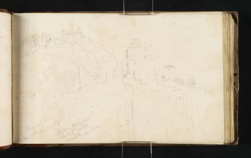 Joseph Mallord William Turner, ‘Church near the Via Posillipo, with a Distant View of Vesuvius’ 1819