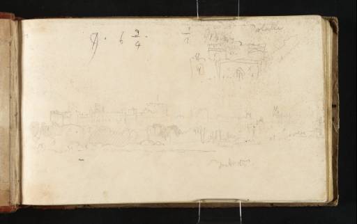 Joseph Mallord William Turner, ‘Windsor Castle from the North; and the Passo di Portella at Monte San Biagio, Italy’ c.1819, 1819