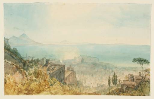 Joseph Mallord William Turner, ‘Naples and Vesuvius, from the Hill beneath Certosa di San Martino and Castel Sant'Elmo’ 1819
