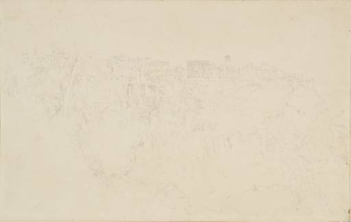 Joseph Mallord William Turner, ‘View of Tivoli from Monte Catillo, with the So-Called Temple of Vesta’ 1819