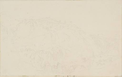 Joseph Mallord William Turner, ‘View of Tivoli from the Valley, with the Cascatelli and the Santuario di Ercole Vincitore’ 1819