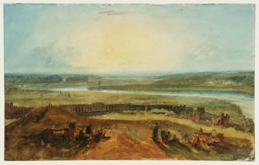 Joseph Mallord William Turner, ‘The Roman Campagna from Monte Testaccio, Sunset’ 1819