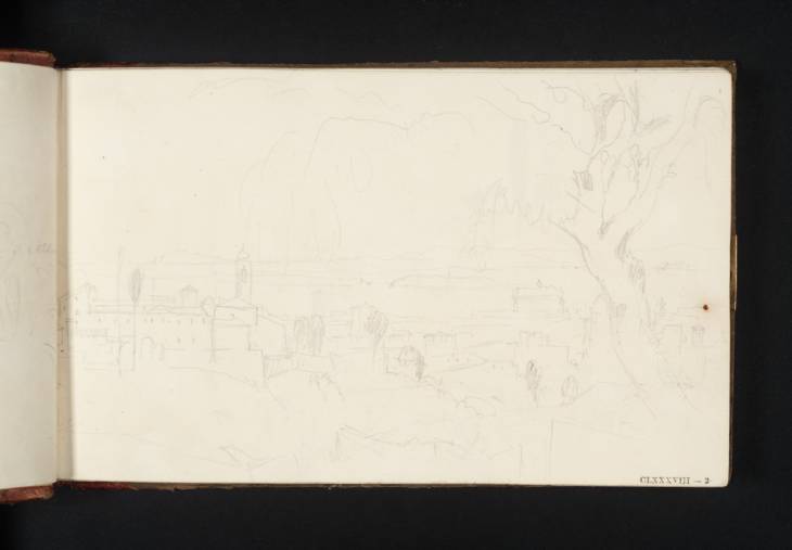 Joseph Mallord William Turner, ‘View of Rome from the Janiculum Hill, with the Oak of Torquato Tasso’ 1819