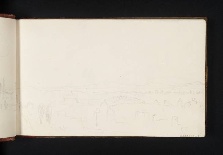 Joseph Mallord William Turner, ‘View of Rome from the Janiculum Hill, Showing the Castel Sant'Angelo and the Church of San Giovanni dei Fiorentini’ 1819