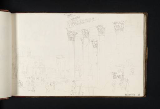 Joseph Mallord William Turner, ‘The Portico of the Temple of Antoninus and Faustina, with the Roman Forum Beyond’ 1819