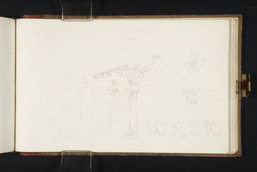 Joseph Mallord William Turner, ‘?Sketches of a Roman Temple Copied from a Bas-Relief, ?Rome’ 1819
