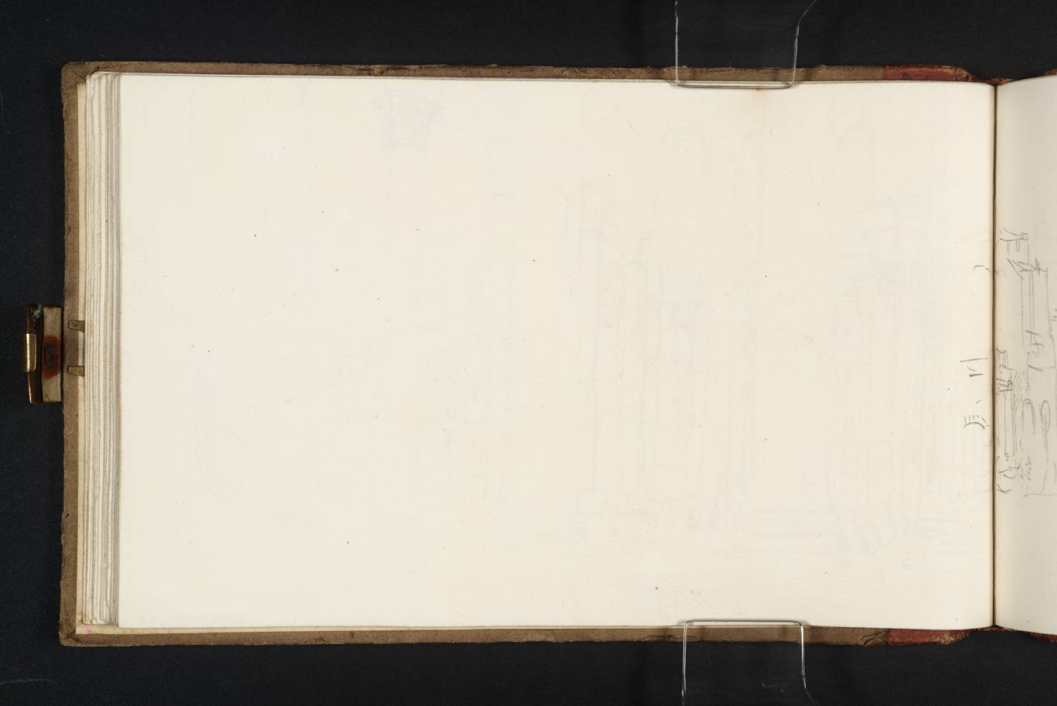 Part of a Sketch of Rome from the River Tiber, with St Peter’s in Distance