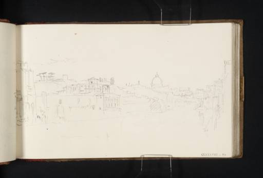 Joseph Mallord William Turner, ‘The River Tiber, Rome, near the Villa Farnesina with St Peter's in the Distance’ 1819
