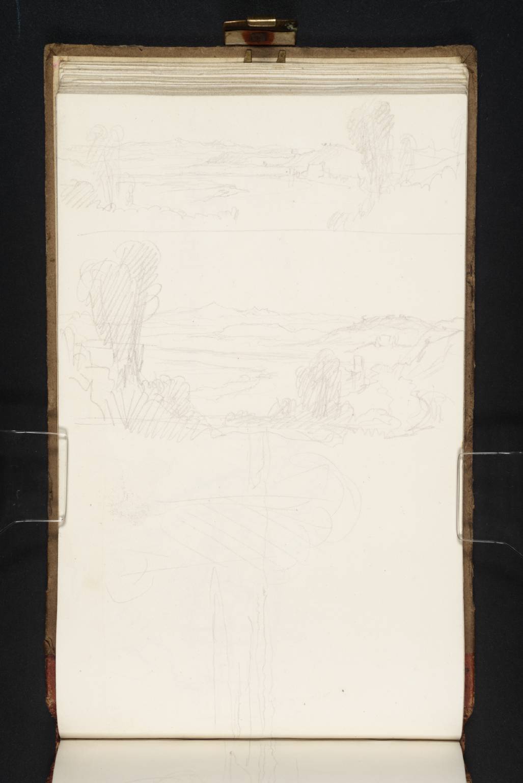 Three Sketches of the River Tiber near the Fontana dell’Acqua Acetosa, Rome