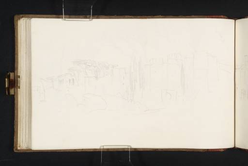 Joseph Mallord William Turner, ‘View of the Porta Pinciana, Rome, near the Gardens of the Villa Borghese’ 1819