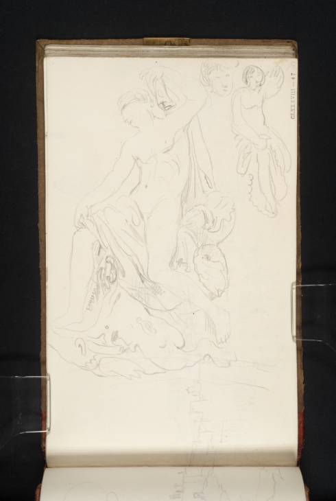 Joseph Mallord William Turner, ‘Sketches of the Statue of 'Jonah' in the Chigi Chapel, Santa Maria del Popolo, Rome’ 1819