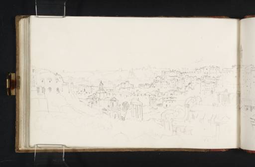 Joseph Mallord William Turner, ‘Part of a Panoramic View of Rome from Santi Cosma e Damiano: Looking West across the Roman Forum towards the Capitoline Hill, Rome’ 1819