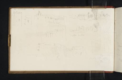 Joseph Mallord William Turner, ‘Sketches from the Esquiline Hill, Rome, including San Pietro in Vincoli and the Baths of Titus and Trajan’ 1819