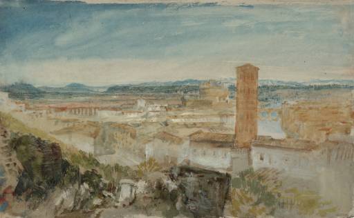 Joseph Mallord William Turner, ‘View of Rome from the Gardens of the Villa Barberini’ 1819