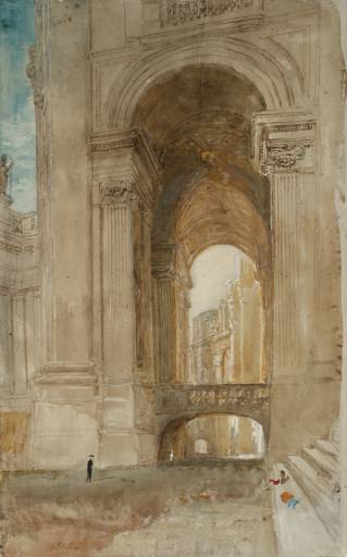 Joseph Mallord William Turner, ‘Part of the Façade of St Peter's, Rome, with the Arco delle Campane’ 1819