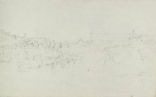 Joseph Mallord William Turner, ‘View of the Colosseum and the Palatine Hill, Rome, from San Gregorio Magno al Celio’ 1819