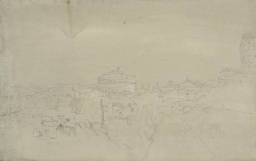 Joseph Mallord William Turner, ‘View of Castel Sant'Angelo, Rome, from the Vatican’ 1819