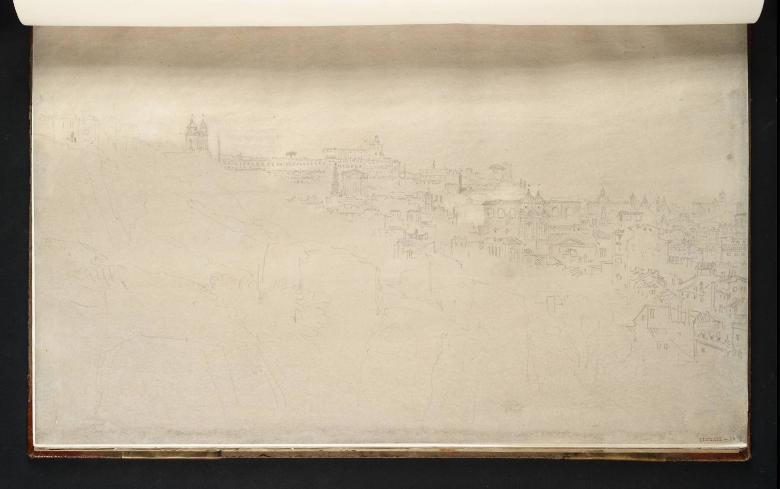 View of Rome from the Pincian Hill, with Trinità dei Monti and the Quirinal Palace