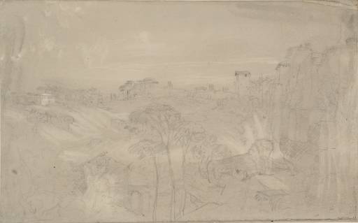 Joseph Mallord William Turner, ‘View of the Muro Torto, Rome, with the Casino di Raffaello and Casino delle Rose’ 1819