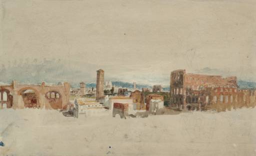 Joseph Mallord William Turner, ‘The Colosseum and the Basilica of Constantine from the Palatine Hill, Rome’ 1819