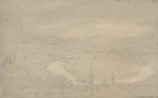 Joseph Mallord William Turner, ‘View of Ponte Molle and the River Tiber, Rome, from Villa Madama on Monte Mario’ 1819