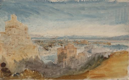 Joseph Mallord William Turner, ‘View from the Janiculum Hill, Rome, with the Villa Aurelia, Fontana dell'Acqua Paola and San Pietro in Montorio’ 1819
