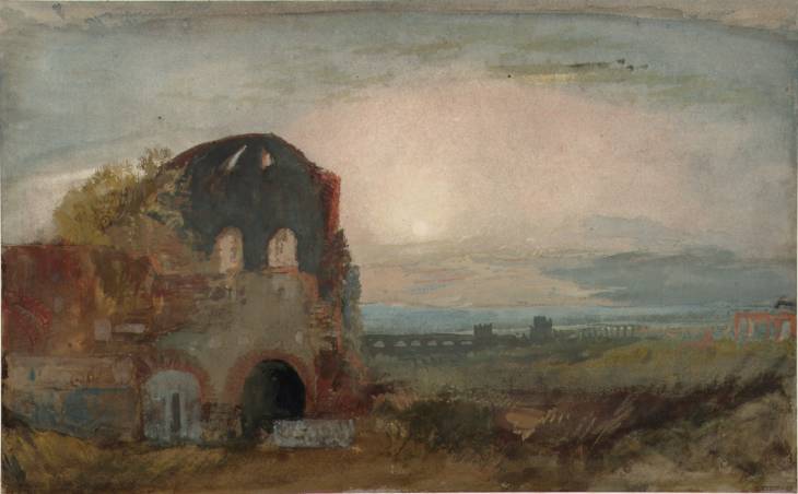 Joseph Mallord William Turner, ‘The So-Called Temple of Minerva Medica, Rome, at Sunset’ 1819