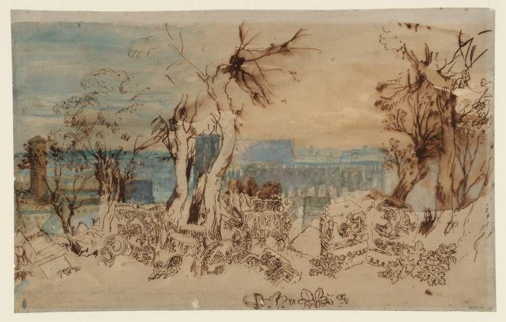 Joseph Mallord William Turner, ‘View of the Colosseum from the Palatine Hill, Rome’ 1819