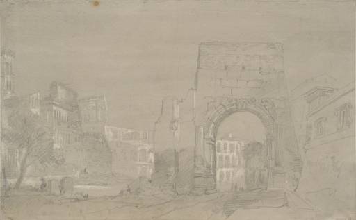 Joseph Mallord William Turner, ‘Arch of Titus, Rome, with the Colosseum Beyond’ 1819