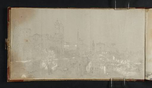 Joseph Mallord William Turner, ‘View of Trinità dei Monti and the Spanish Steps, Rome, from the Villa Medici’ 1819