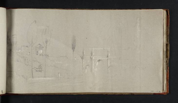 Joseph Mallord William Turner, ‘Arch of Constantine, Rome, seen from the Via San Gregorio’ 1819