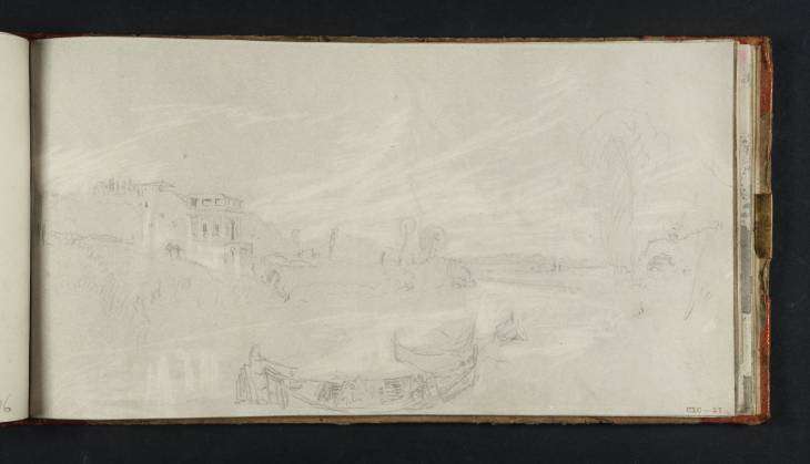 Joseph Mallord William Turner, ‘View of the River Tiber with Sant'Andrea in Via Flaminia, Rome’ 1819