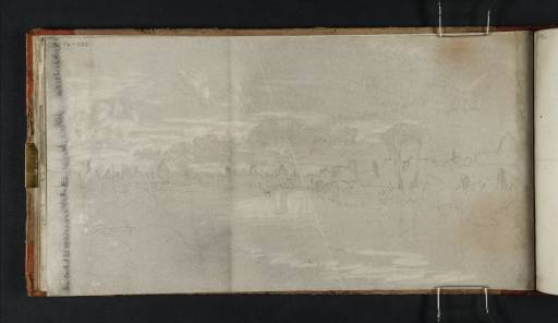 Joseph Mallord William Turner, ‘View of the River Tiber from the North, with the Castel Sant'Angelo and St Peter's in the Distance’ 1819