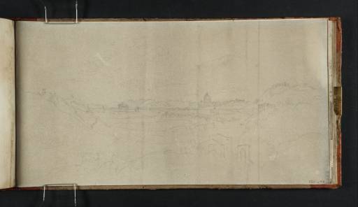 Joseph Mallord William Turner, ‘Distant View of Rome from the North with the Ponte Molle’ 1819