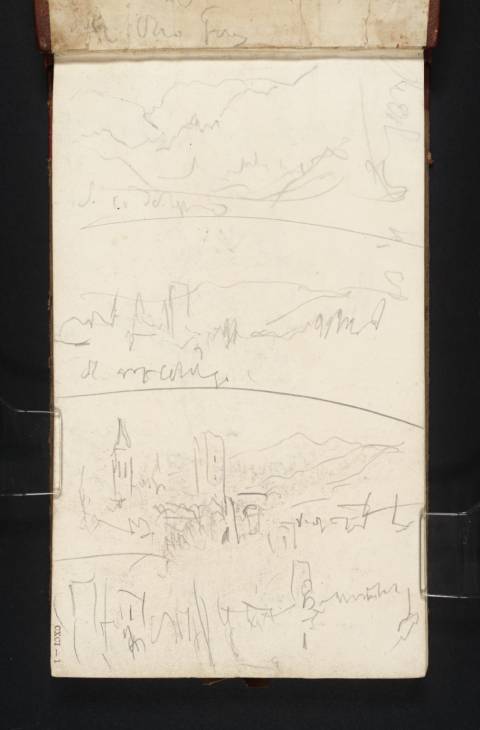 Joseph Mallord William Turner, ‘Four Landscape Sketches from the Road between Rome and Florence, including One near ?Foligno’ 1819